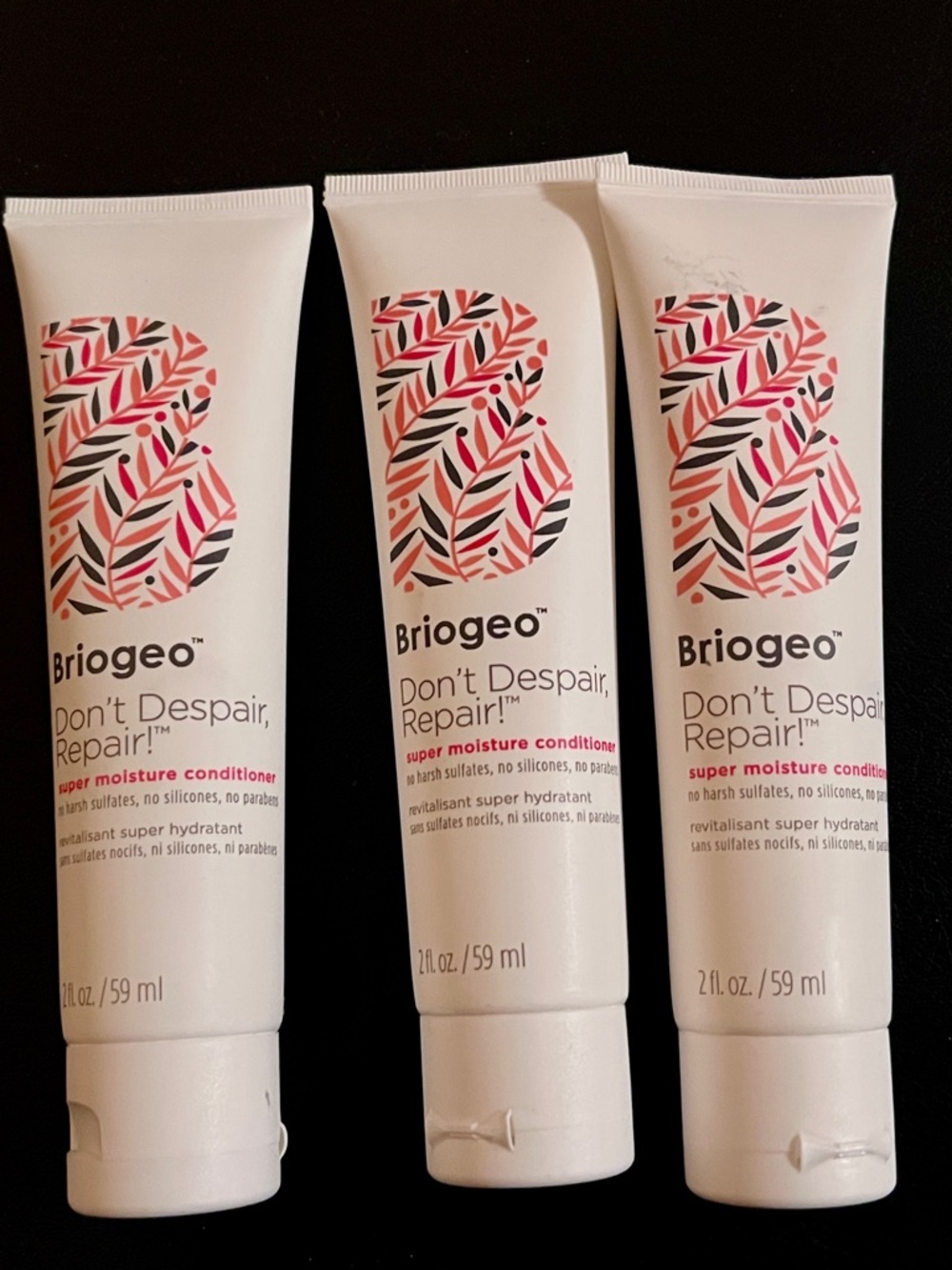Briogeo Don't Despair Repair! Super Moisture Conditioner - 3 pk 2oz Travel  NEW